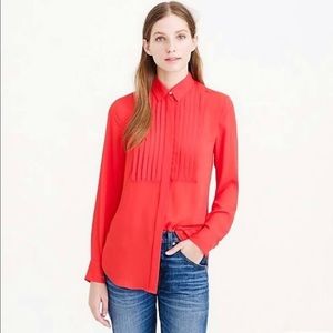J Crew Drapey Tuxedo Blouse